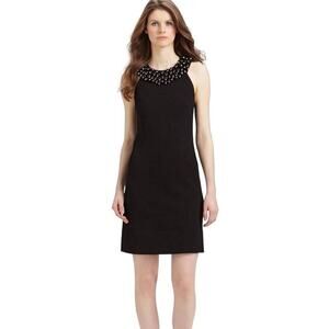 Diane von Furstenberg Dress Ceecee Beaded Shift Sleeveless Black 4